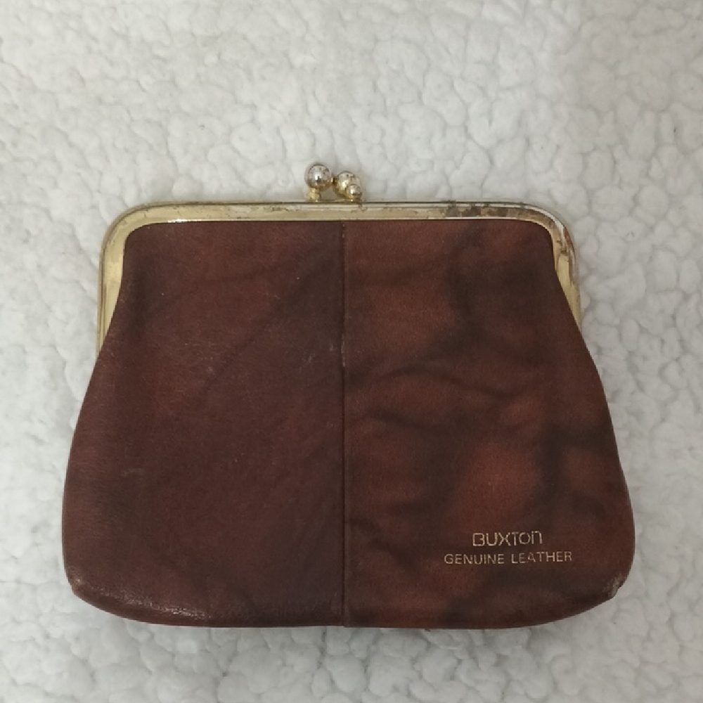 Buxton Brown Real Leather Coin Purse